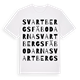 White t-shirt med Svartbergsfäbodarna ordlek t-shirt