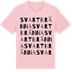 Pink Cotton t-shirt med Svartbränna ordlek t-shirt