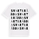 White t-shirt med Svartbränna ordlek t-shirt