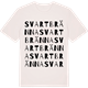 Vintage White t-shirt med Svartbränna ordlek t-shirt