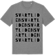 Mid Heather Gray t-shirt med Svartliden ordlek t-shirt
