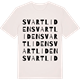 Vintage White t-shirt med Svartliden ordlek t-shirt