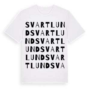 Svartlund ordlek t-shirt – ekologisk bomull t-shirt från Pinshirt