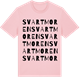 Pink Cotton t-shirt med Svartmoren ordlek t-shirt