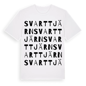 Svarttjärn ordlek t-shirt – ekologisk bomull t-shirt från Pinshirt