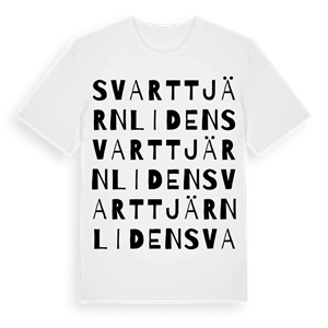 Svarttjärnliden ordlek t-shirt – ekologisk bomull t-shirt från Pinshirt