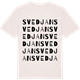 Vintage White t-shirt med Svedjan ordlek t-shirt