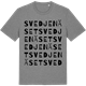 Mid Heather Gray t-shirt med Svedjenäset ordlek t-shirt