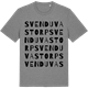 Mid Heather Gray t-shirt med Sven Duvas torp ordlek t-shirt