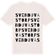 Vintage White t-shirt med Sven Duvas torp ordlek t-shirt
