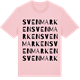 Pink Cotton t-shirt med Svenmarken ordlek t-shirt