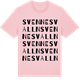 Pink Cotton t-shirt med Svennes valln ordlek t-shirt