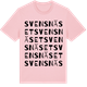 Pink Cotton t-shirt med Svensnäset ordlek t-shirt