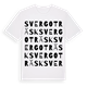 White t-shirt med Svergoträsk ordlek t-shirt