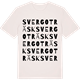 Vintage White t-shirt med Svergoträsk ordlek t-shirt
