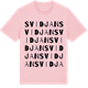 Pink Cotton t-shirt med Svidjan ordlek t-shirt