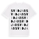 White t-shirt med Svidjan ordlek t-shirt
