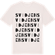 Vintage White t-shirt med Svidjen ordlek t-shirt