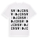 White t-shirt med Svidjen ordlek t-shirt