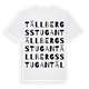 White t-shirt med Tällbergsstugan ordlek t-shirt