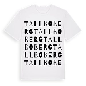 Tallboberg ordlek t-shirt – ekologisk bomull t-shirt från Pinshirt