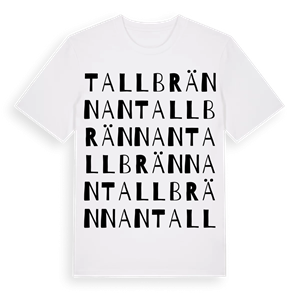 Tallbrännan ordlek t-shirt – ekologisk bomull t-shirt från Pinshirt