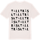 Vintage White t-shirt med Tallträsk ordlek t-shirt