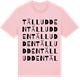 Pink Cotton t-shirt med Tälludden ordlek t-shirt