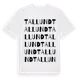 White t-shirt med Tallund ordlek t-shirt