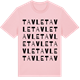 Pink Cotton t-shirt med Tavle ordlek t-shirt
