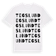 White t-shirt med Tegslund ordlek t-shirt