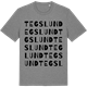 Mid Heather Gray t-shirt med Tegslund ordlek t-shirt