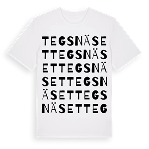 Tegsnäset ordlek t-shirt – ekologisk bomull t-shirt från Pinshirt