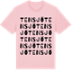 Pink Cotton t-shirt med Tensjö ordlek t-shirt