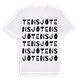 White t-shirt med Tensjö ordlek t-shirt