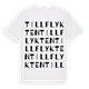 White t-shirt med Tillflykten ordlek t-shirt