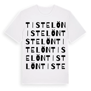 Tistelön ordlek t-shirt – ekologisk bomull t-shirt från Pinshirt
