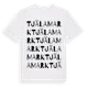White t-shirt med Tjälamark ordlek t-shirt