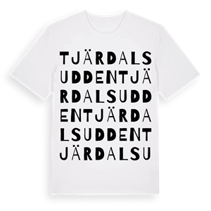 Tjärdalsudden ordlek t-shirt – ekologisk bomull t-shirt från Pinshirt