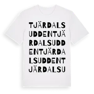 Tjärdalsudden ordlek t-shirt – ekologisk bomull t-shirt från Pinshirt