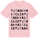 Pink Cotton t-shirt med Tjärnmyrbäcken ordlek t-shirt