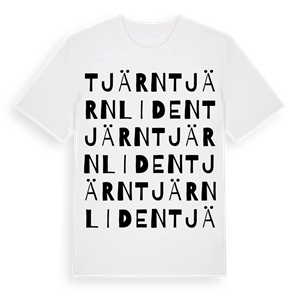 Tjärntjärnliden ordlek t-shirt – ekologisk bomull t-shirt från Pinshirt
