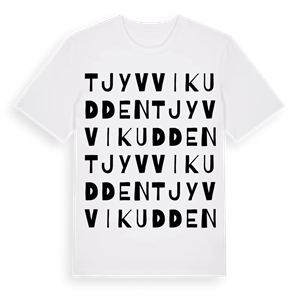 Tjyvvikudden ordlek t-shirt – ekologisk bomull t-shirt från Pinshirt