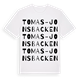 White t-shirt med Tomas-Jonsbacken ordlek t-shirt
