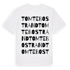 Tomtebo Strand ordlek t-shirt – ekologisk bomull t-shirt från Pinshirt