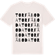 Vintage White t-shirt med Torfäboda ordlek t-shirt