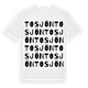 White t-shirt med Tosjön ordlek t-shirt