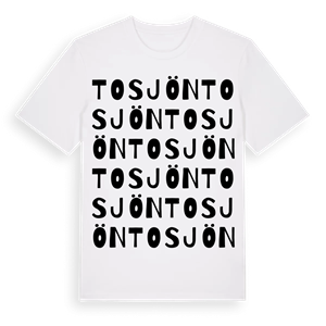 Tosjön ordlek t-shirt – ekologisk bomull t-shirt från Pinshirt