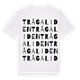 White t-shirt med Trågaliden ordlek t-shirt