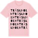 Pink Cotton t-shirt med Träskholm ordlek t-shirt